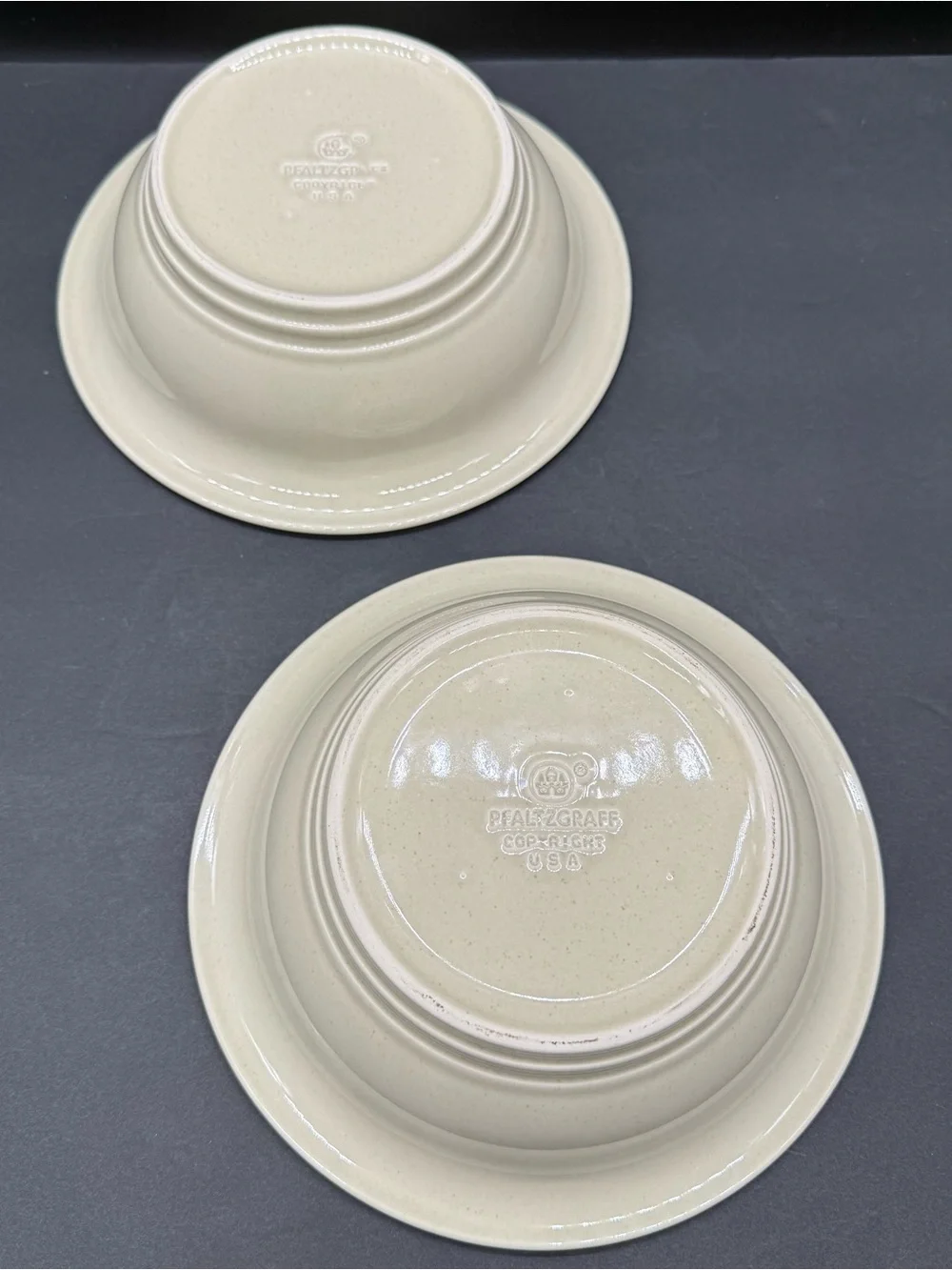 Pfaltzgraff Cappuccino Medium Serving Bowls 8 1/2” Rare Vintage Set Of 2
